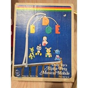 Vintage 1950’s Dolly Toy Animal Shower Crib Mobile Alpha Pets Works